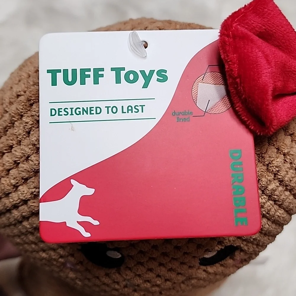 X-Large Girl Gingerbread Tuff Toys Durable Crinkle Squeaker Dog Toy